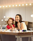 Hollywood Vanity Mirror with Lights, 24 Dimmable Bulbs, 3 Color Lights,Make Up Lighted Mirror, Aluminum Metal Frame, USB Charging Port（48" x 30"）