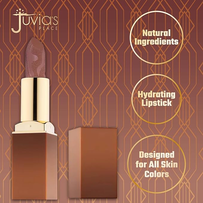 Juvia's Place Nubian Earth Matte Lipstick Morocco - Hydrating, Long-lasting, Richly Pigmented Lip Makeup, Creamy Lipstick with Matte Finish, Beauty & Lip Care Product