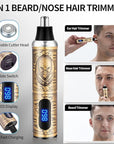 Roziapro Hair Clipper for Men Zero Gapped Nose Hair Trimmer Set Professional Barber Clippers for Haircut Cordless Beard Trimmer, Rechargeable Clippers Set for Hair Cutting (Gold)