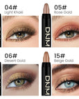 evpct 4Pcs Cream Eye Shadow Brightener Sticks Set for Eyes, Light Khaki Bronze Desert Beige Gold Shimmer Metallic Eyeshadow Pencil Applicator Stick Palette Makeup Waterproof sombras en crema para ojos