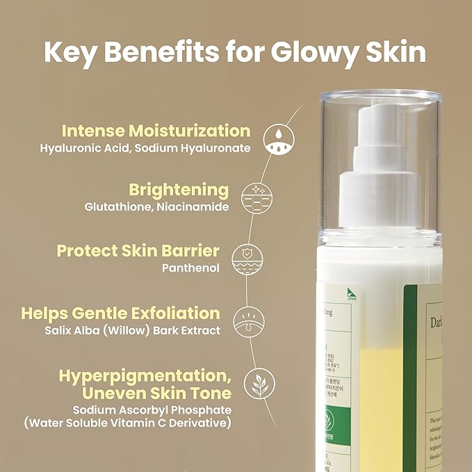 AXIS-Y Dark Spot Correcting Glow Toner - Brightening & Hydrating with 5% Niacinamide, Glutathione & Hyaluronic Acid - Vegan Korean Skin Care Exfoliator Face Toner for All Skin Types - 4.22 fl. oz.