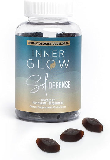 Sol Defense Gummies – Dermatologist & Plastic Surgeon-Formulated Skin Resilience Vitamin Supplement with Polypodium Leucotomos & Niacinamide, Passion Fruit Flavor, 60 Sugar-Free Gummies