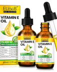 Vitamin E Oil - 75,000 IU Ultra Concentrated - Moisturizes, Fades Scars & Stretch Marks, Anti-Aging & Skin Hydration - for Face, Body, Hair, and Nails