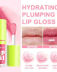 6 PCS Hydrating Lip Oil, Big Brush Head Lip Glaze Shiny Transparent Lip Glow Oil, Nourishing & Non-sticky Long Lasting Fresh Clear Smooth Lip Care Plumping Lip Oil (SET B)