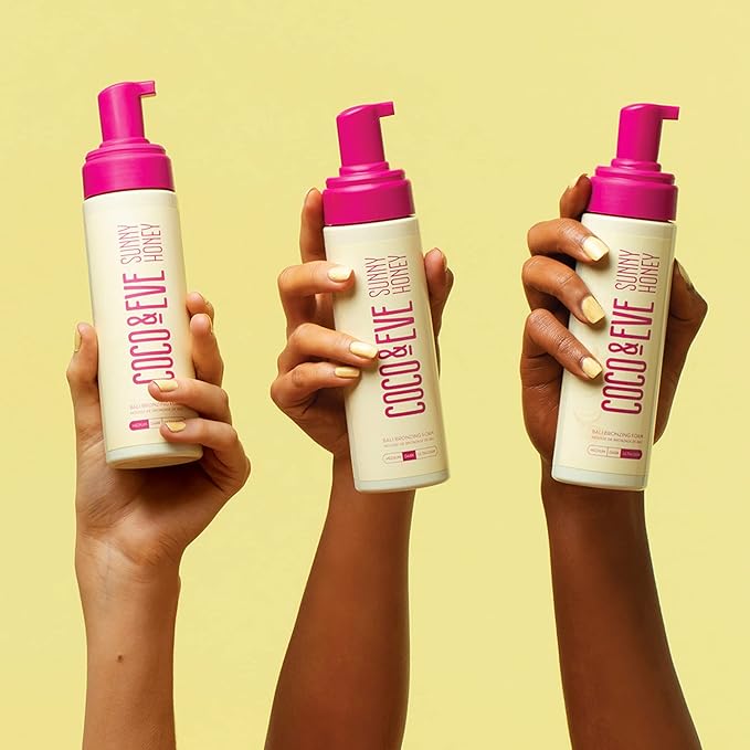 Coco & Eve Bali Bae Self Tan Set (Ultra Dark). All Natural Sunless Tanning Mousse. Instant Self Tanning Lotion with Bronzer, Mitt Applicator, Kabuki Brush and Back Applicator for Flawless Application.