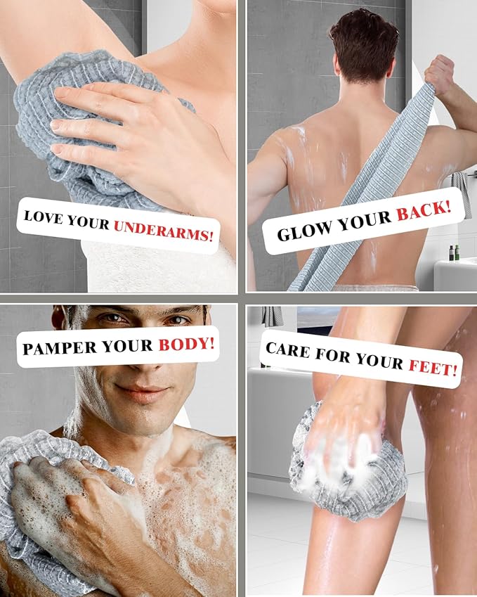 3D Wave Weave Japanese Exfoliating Washcloth, Intense Exfoliating Back Scrubber for Shower, Extra-Rough Body Scrub Towel, Korean Style, Volcano (Extra-Hard)