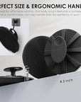 INNERNEED Food-Grade Soft Silicone Body Scrubber Shower Brush Handheld Cleansing Skin Brush, with Exfoliating Net Sponge Case (Black Brush)