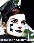Go Ho White Face Paint,Washable Formula Face Paint Stick,Non-toxic Full-coverage Cream to Powder White Face Body Paint for Halloween Cosplay Zombie Skeleton Clown Goth Makeup