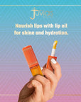 Juvia's Place Magic Lip Oil - Sweet Orange - Smooth, Hydrating w/Vitamin E for Soft, Glossy, Juicy Lips - Infused with Fruit Extracts - Tinted, Shimmering, Lightweight & Non-sticky Lip Oil for Summer