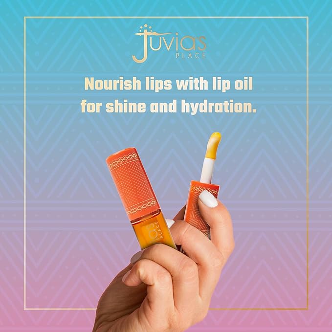 Juvia's Place Magic Lip Oil - Sweet Orange - Smooth, Hydrating w/Vitamin E for Soft, Glossy, Juicy Lips - Infused with Fruit Extracts - Tinted, Shimmering, Lightweight & Non-sticky Lip Oil for Summer