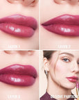 Oulac Burgundy Lipstick for Women with Metallic 3D Shine Lightweight Hydrating Formula, High Impact Lip Color, Vegan Beauty, Full Coverage Lip Makeup, Christmas Gifts for Women, Love Particle(03)