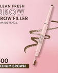 Covergirl Clean Fresh Brow Filler Pomade, 500 Medium Brown, Eyebrow Pencil, Ultra-Precise Tip, Creamy Formula, Highly Pigmented, Soft Matte Finish, Vegan Formula, 0.007oz