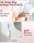 ManmiHealth 2 PCS Silicone Body Scrubber Shower Brush, Upgrade Super-Exfoliating Shower Scrubber with Non-Slip Hand Strap, Silicone Body Buffer for Use in Shower (Black+Pink)