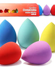 BEAKEY Makeup Sponge 5 Pcs Set, Latex-Free and Soft Boun Boun Beauty Sponge for Blending, Makeup Sponges for Foundation, Liquid, Cream and Powder. Blender for Enhanced Make Up Application