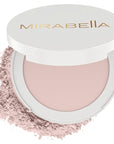 Mirabella Invincible Pure Pressed Powder Foundation - Buildable Mineral Makeup & Blurring Setting Powder for All Skin Types - HD Matte Finishing - Porcelain P1