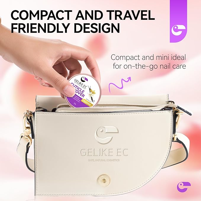 gelike ec Organic Nail Cuticle Remover for Salon: Vanilla 3 In 1 Natural Cuticle Softener Exfoliator Moisturizer for Professional Manicure