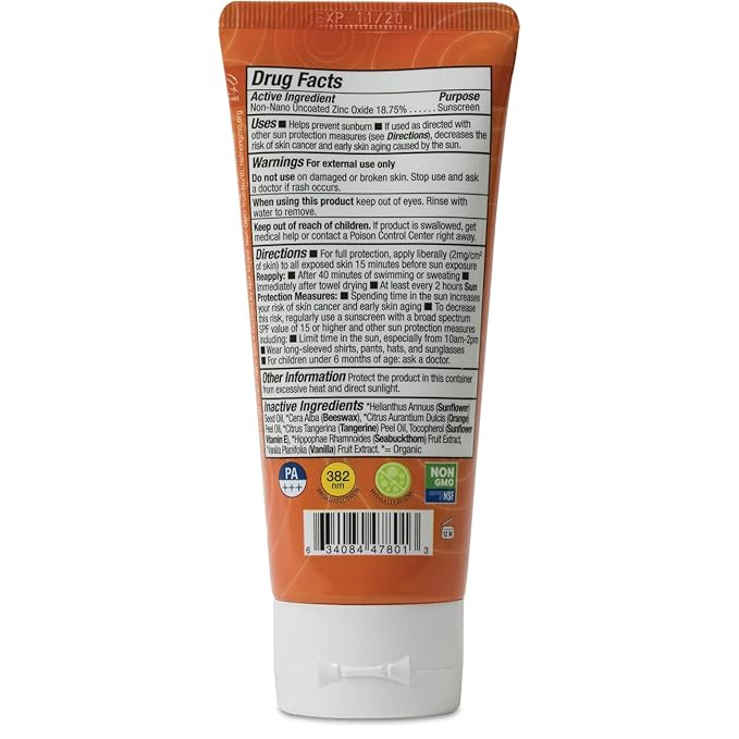 Badger - SPF 30 Kids Sunscreen Cream with Zinc Oxide for Face and Body, Broad Spectrum & Water Resistant Reef Safe Sunscreen, Natural Mineral Sunscreen with Organic Ingredients 2.9 fl oz (2 pack)