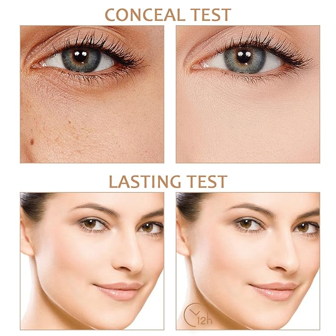 Sulily 2 Pcs BB Cream Full Coverage Foundation,Hydrating BB Cream(ivory)