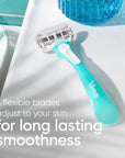 Gillette Venus Extra Smooth Sensitive Disposable Razors for Women with Sensitive Skin, 2 Count