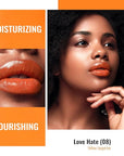 Oulac Orange Lipstick - Moisturizing Lip Stick Glossy Tinted Lip Balm, Sheer Shine Juicy Finish, Lightweight and Hydrating Formula for Dry Lip Care, Vegan 2.2g/0.07oz (08)