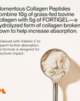 Momentous Grass-Fed Collagen Peptides Powder - Collagen Protein Powder with Fortigel & Vitamin C for Hair, Skin, Nails, & Joint Health Support - NSF Certified for Sport - Packaging May Vary