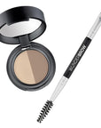 Soft Brow Define & Fill Powder Duo, Includes Dual ended Brush, Vegan and Cruelty Free (Blonde)