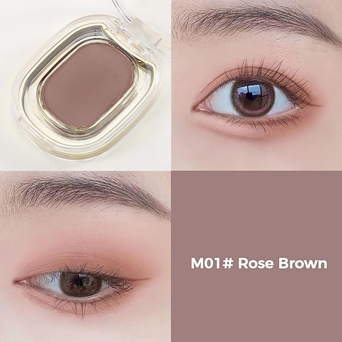 Erinde Single Light Brown Matte Eyeshadow Palette, High Pigment, Long Lasting, Intense Color, Neutral Nudes Naked Matte Pressed Powder Eye Shadow Palette