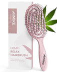 AIMIKE Hemp-Relax Detangler Hair Brush, Eco-Friendly Detangling Brush for Wavy Straight Hair, Vented Hairbrush w/Soft Bristles, Glide Through Tangles with Ease for Women, Kids, Wet & Dry Hair