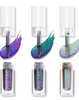 MAKI YIKA 3Pc Glitter Eyeshadow Liquid Multichrome Eyeshadows Long Lasting, Metallic Chameleon Eye Shadow Smudgeproof Holographic Eye Topper Glitters (#1+3+6)