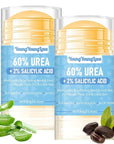 2 PCS Urea Cream 60% with 2% Salicylic Acid Foot & Hand Cream Stick - Repair Balm for Cracked Hands, Elbows, Knees, Feet & Heels, Calluses and Exfoliation, Hydrates & Softens Dry Skin, 1.41*2 oz