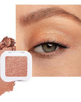 evpct Champagne Gold Glitter Eyeshadow Palette Single, Nude Gold Pink Shimmer Sparkle Cream Eye Shadow Palette Brightener Makeup for Older Women, High Pigment Long Lasting Monochrome Mini Eyeshadow