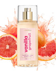 Lavanila Vanilla Grapefruit Healthy Hair + Body Perfume Mist, 5 Fl Oz - Bright & Uplifting Fragrance Spray Formulated with Jojoba Oil, Madagascar Vanilla, Cedarwood, Pink Grapefruit