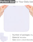 Cosy Family 24 Pack Soft Washcloths Set - 12 x 12 inches, Quick Drying - Highly Absorbent Coral Velvet Fingertip Towel Bathroom Wash Clothes for Bath, Spa, Facial, Kitchen - White