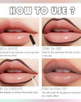 3 Colors Peel off Lip Liner Tattoo, Peel Off Lip Stain Tattoo with Matte Finish, Infused with Vitamin E, Tattoo Lipstick Long Lasting Plump Lip Makeup Gift for Women