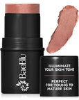 Organic Blush Tube, Sangria - 100% Natural Vegan Cream Blush Sticks, Multi-Use Bronzer, & Highlighter for Lips, Cheeks & Eyes, Buildable Shimmer, Gluten-Free, Paraben-Free, Made in USA