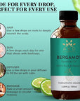 Bergamot Essential Oil for Diffuser | 100% Pure & Natural Bergamot Oil | for Skin Aromatherapy Home Fragrance Soap & Candle Making| 3.38 fl. Oz