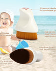Sunscreen Applicator for Kids,Sunscreen Brush Sunblock Applicator with Protective Case for Kids,Baby,Adult,Beach Essentials for Sunscreen, Suncream and Sun Lotions (White A)