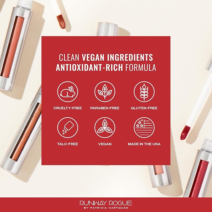 Runway Rogue Silk Glam Liquid Lipstick Lip Trio, Long Wear Frosted Liquid Lipstick Pack, (‘Call Sheet’, ‘Cocktail Hour’, ‘First Class’)