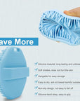 Silicone Body Scrubber, Body Wash Scrubber, Shower Scrubber for Body, Non-Slip Handle for Easy Cleaning, Travel Friendly (Blue)