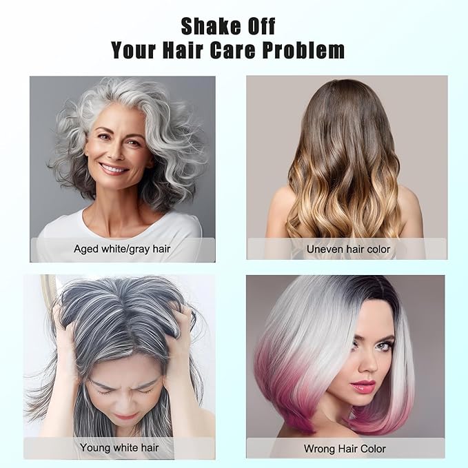 Instant Hair Color Shampoo in Minutes - 3 in 1 Cherry Brown Dye, Long Lasting, Easy to Use