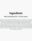 Blanc Essential Lip Oil - 50HR Moisturizing & Hydrating Korean Lip Gloss Makeup with 6 Botanical Extracts - Lightweight, Non-Sticky Clear Essence Overnight Repair 0.15 fl oz (#01 Pure Lychee)