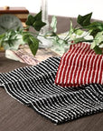Exfoliating Washcloth [Made in Japan] Extra Long Exfoliating Towel Special Texture Makes Fluffy Foam Lather, Back Scrubber, Dead Skin Cell Remover, Loofah for Women and Men (2pcs Set(Black, Red))