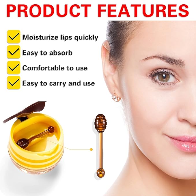 Bee Lip Balm Honey Pot Strawberry Moisturizing