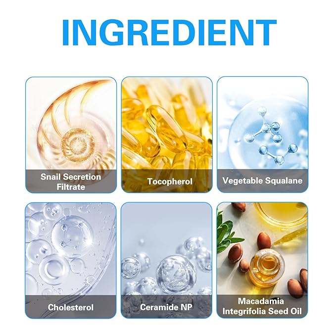 Snail Mucin 92% Moisturizer Daily Face Gel Cream, Hydrating Repair Face Gel Cream, Advanced Snail 92 All In One Cream for Dry & Sensitive Skin, All Skin Types 50g / 1.76oz