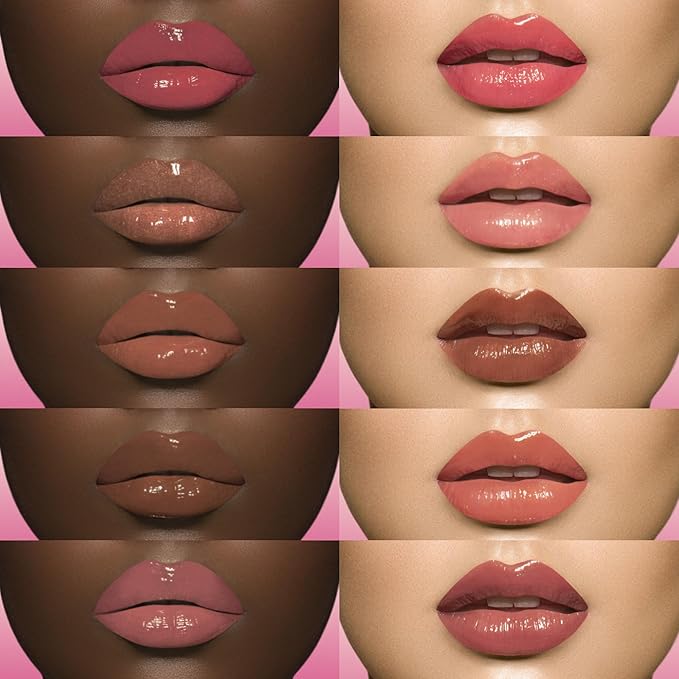 Juvia's Place Candy Shop Lip Gloss: Neopolitan - High-Shine Plumper for a Hydrating & Non-Sticky Glossy Pout, For a Moisturizing and Long-Lasting Creamy Plump & Nourished richly Glow