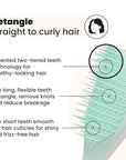 Tangle Teezer Ultimate Detangler Hairbrush, Eliminates Knots & Reduces Breakage, Mini Hair Brush for Travel, Small Hands & All Hair Types, Marshmallow Pink & Mint