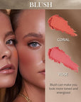 Face Matte Blush Powder Palette-2Colors Buildable Facial Cheek Women Girl-03