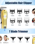 Hair Clippers for Men, Professional Beard Trimmer Mens Shaver Electric Razor Nose Trimmer Kit, Cordless Barber Clippers and Trimmers Set, Hair Cutting Kit, Shaving Machines for Men Grooming Gifts