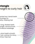 Tangle Teezer Ultimate Detangler Hairbrush, Eliminates Knots & Reduces Breakage, Mini Hair Brush for Travel, Small Hands & All Hair Types, Wisteria Leaf