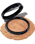 LAURA GELLER NEW YORK Award-Winning Baked Balance-n-Brighten Color Correcting Powder Foundation - Golden Medium - Buildable Light to Medium Coverage - Demi-Matte Natural Finish